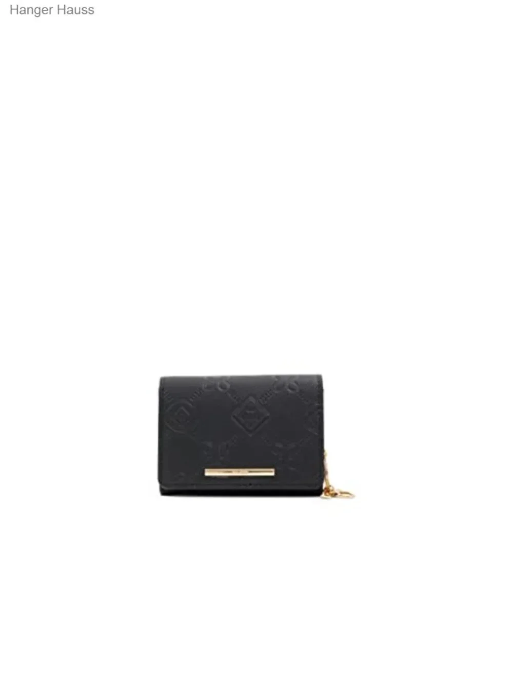 Faux Leather Compact Wallet with Magnetic Closure and Multiple Pockets